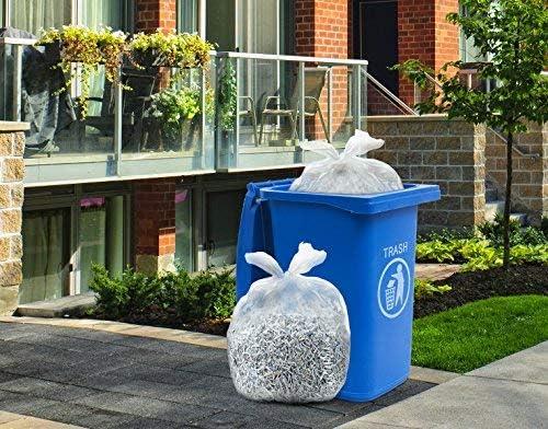 image:imageTasker 9596 Gallon Trash Bags Value Pack 50 Bags wTies Extra Large Heavy Duty Clear Plastic Recycling Trash Bags 90 Gallon 95 Gallon 96 Gallon 100 Gallon Clear25 Count Pack of 1
