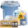 image:image55 Gallon Clear Trash Bags 50 Bags wTies Large Clear Plastic Recycling Garbage Bags150 Count Pack of 1