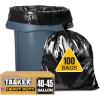 image:imageTasker 4445 Gallon Trash Bags Heavy Duty Value 100 Bags wTies Extra Large Black Trash Bags  39 Gallon  40 Gallon  42 Gallon  45 Gallon  Large Black Garbage Bags Heavy Duty1 Count Pack of 100
