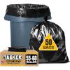 image:imageTasker 55 Gallon Trash Bags  Value 50 Trash Bags wTies  Heavy Duty Extra Large Industrial Trash Bags 55 Gallon Lawn and Leaf Bags Extra Large Outdoor Contractor Trash Can Liners 5060 Gallon50 Count Pack of 1